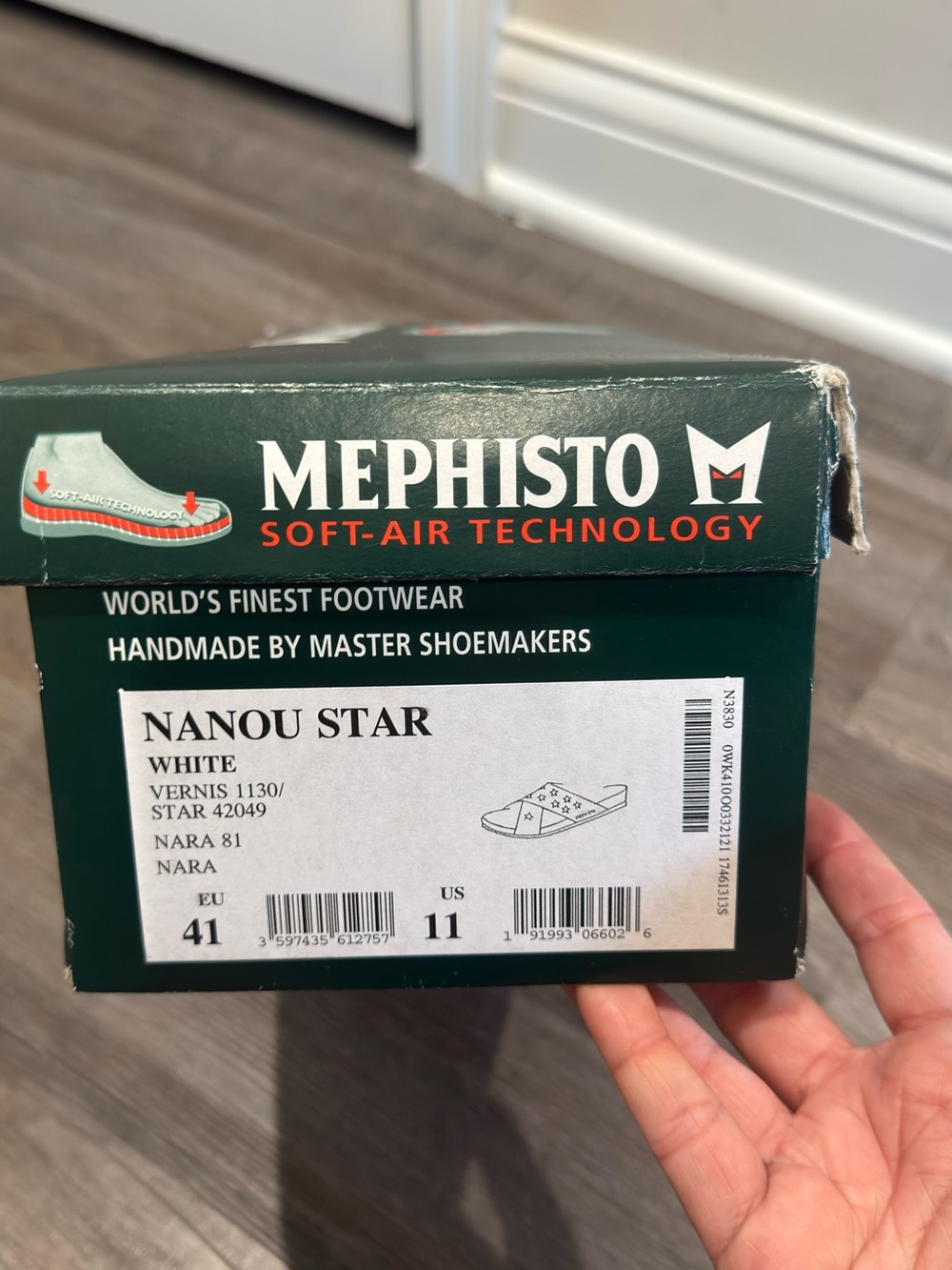 Mephisto Nanou Star White Vernis Slip On Comfort Sandals - Picture 9 of 9